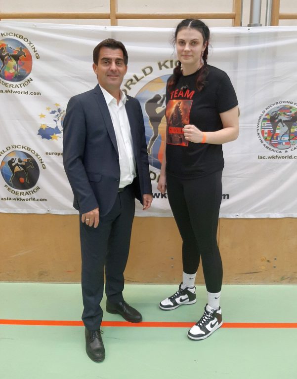 Bürgermeister Christian GEPP mit Europa und Weltmeisterin Alexandra PETRE